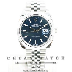 Rolex DateJust 41 126300 Blue Sunburst Index