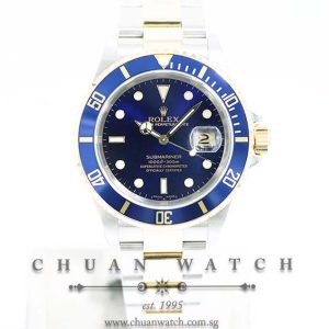 Rolex Submariner Two-Tone 16613 Blue Sunburst - Discontinued