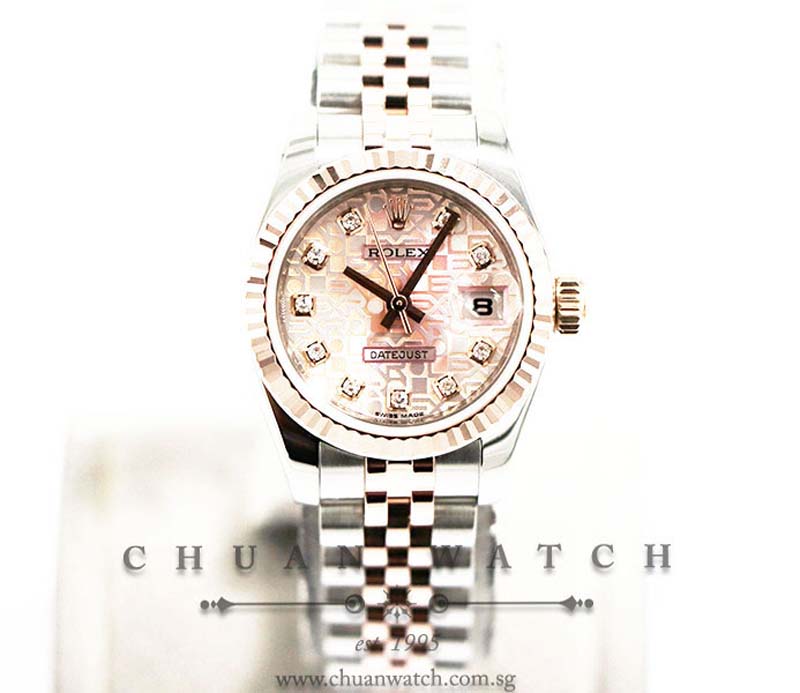 Rolex Ladies DateJust Two-Tone 26mm 179171 Pink Jubilee Diamonds - Discontinued