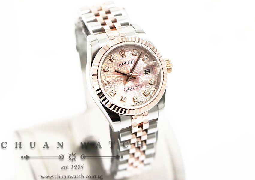 Rolex Ladies DateJust Two-Tone 26mm 179171 Pink Jubilee Diamonds - Discontinued - Image 3