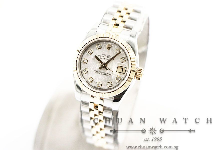 Rolex Ladies DateJust Two-Tone 26mm 179173 Meteorite Diamonds - Discontinued - Image 2