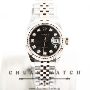 Rolex Ladies DateJust Two-Tone 26mm 179171 Black Jubilee Diamonds - Discontinued