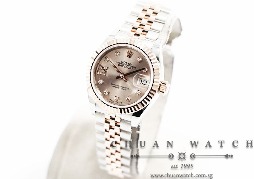 Rolex Lady-DateJust 28 Two-Tone 279171 Sundust IX Diamonds - Image 2