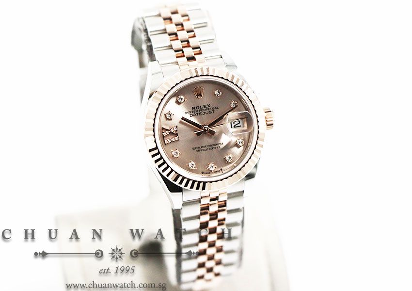 Rolex Lady-DateJust 28 Two-Tone 279171 Sundust IX Diamonds - Image 3