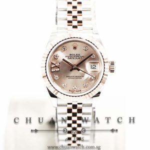Rolex Lady-DateJust 28 Two-Tone 279171 Sundust IX Diamonds
