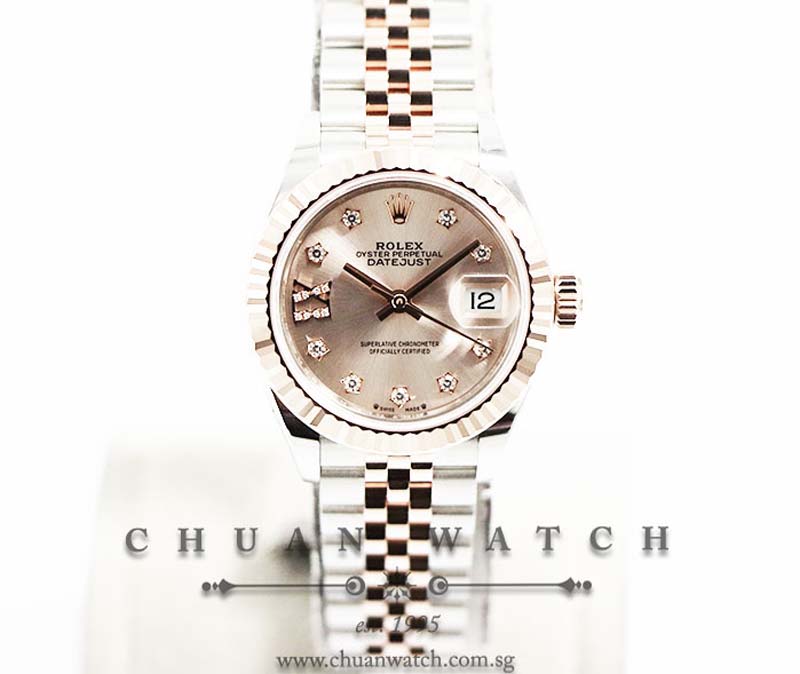 Rolex Lady-DateJust 28 Two-Tone 279171 Sundust IX Diamonds