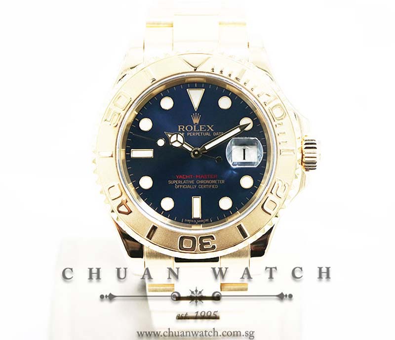 Rolex Gents Yacht-Master Yellow Gold 40mm 16628 Blue Sunburst - Discontinued