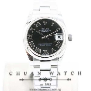 Rolex Boys DateJust 31mm 178240 Black Sunray Roman - Discontinued Dial