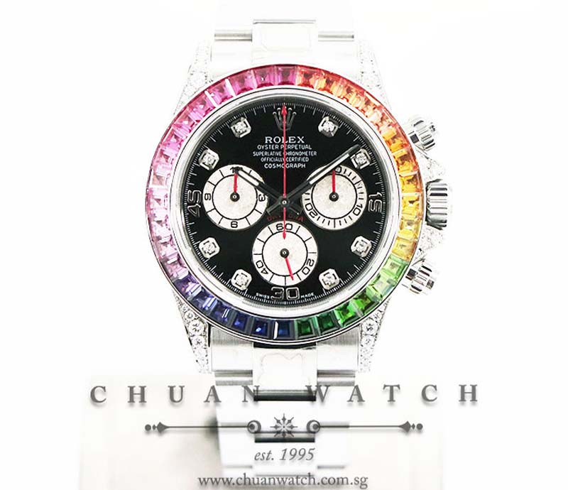 Rolex Cosmograph Daytona Rainbow Custom-Set 116520