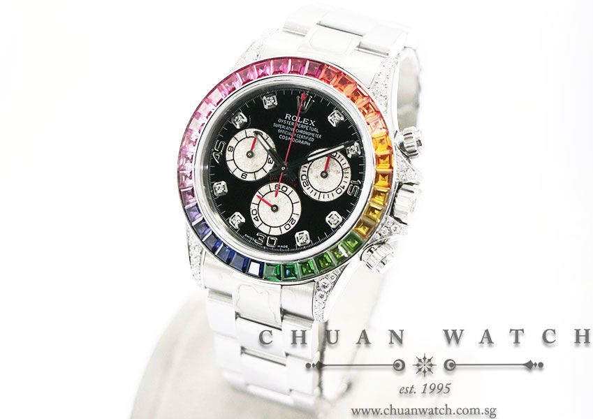 Rolex Cosmograph Daytona Rainbow Custom-Set 116520 - Image 2