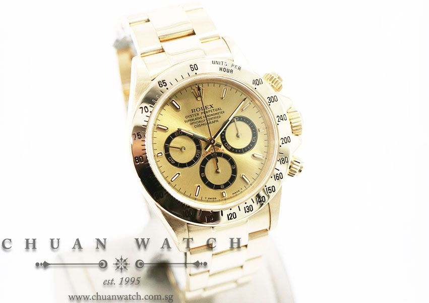 Rolex Cosmograph Zenith Daytona Yellow Gold 16528 Champagne Index - Discontinued - Image 3