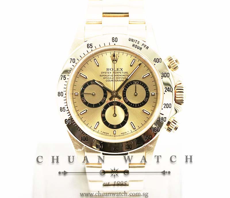 Rolex Cosmograph Zenith Daytona Yellow Gold 16528 Champagne Index - Discontinued