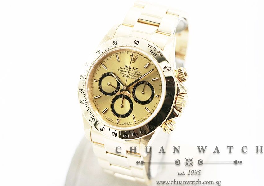 Rolex Cosmograph Zenith Daytona Yellow Gold 16528 Champagne Index - Discontinued - Image 2