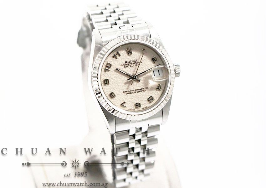 Rolex Boys DateJust 31mm 68274 Ivory Jubilee Arabic - Discontinued - Image 3