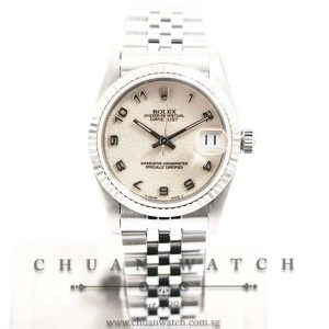 Rolex Boys DateJust 31mm 68274 Ivory Jubilee Arabic - Discontinued