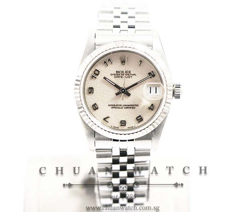 Rolex Boys DateJust 31mm 68274 Ivory Jubilee Arabic - Discontinued