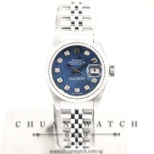 Rolex Ladies DateJust 26mm 79174 Blue Sodalite Diamonds - Discontinued