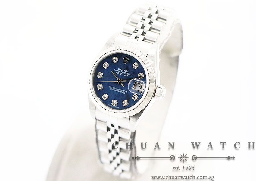Rolex Ladies DateJust 26mm 79174 Blue Sodalite Diamonds - Discontinued - Image 2