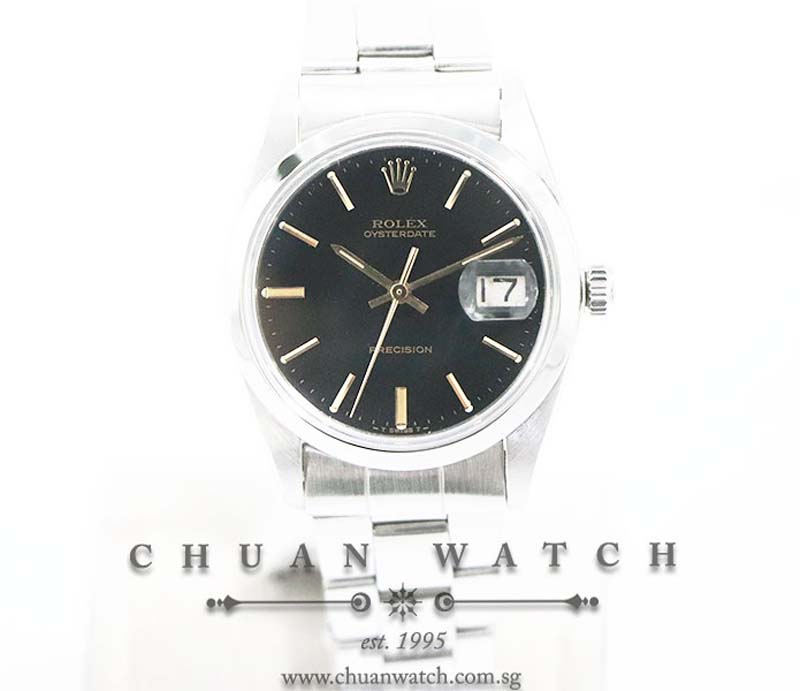 Rolex Vintage Oysterdate Precision 34mm 6694 Black Index - Discontinued