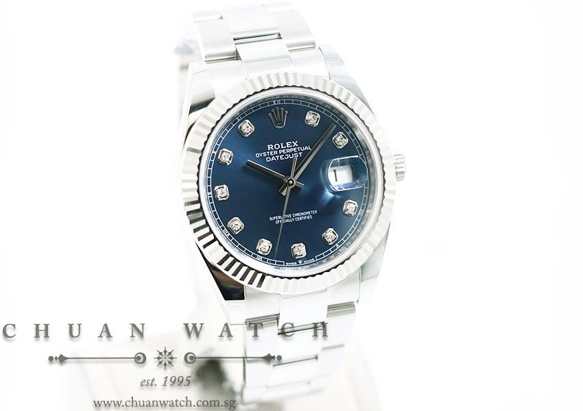 Rolex DateJust 41 126334 Blue Sunburst Diamonds - Image 3