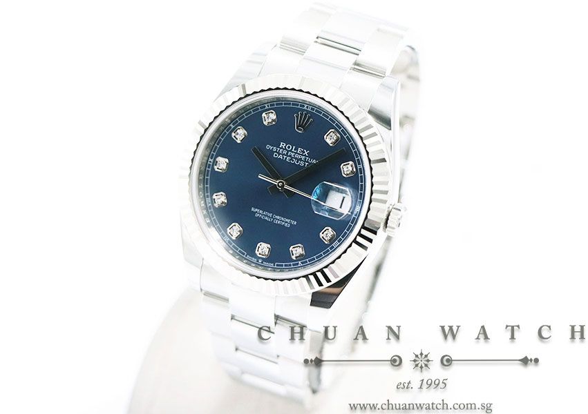 Rolex DateJust 41 126334 Blue Sunburst Diamonds - Image 2