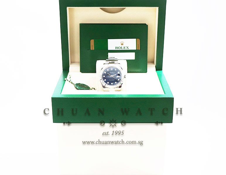 Rolex DateJust 41 126334 Blue Sunburst Diamonds - Image 5