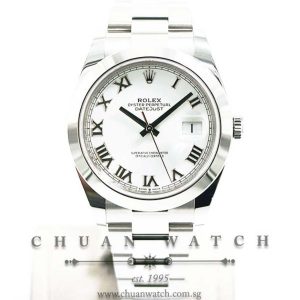 Rolex DateJust 41 126300 White Roman