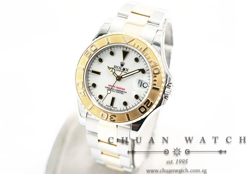 Rolex Midsize Yacht-Master Two-Tone 35mm 168623 White Index - Discontinued - Image 2