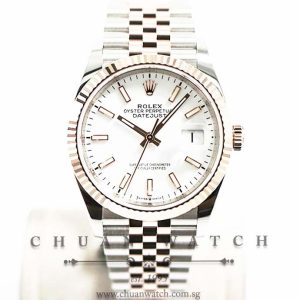 Rolex Gents DateJust 36 Two-Tone 126231 White Index