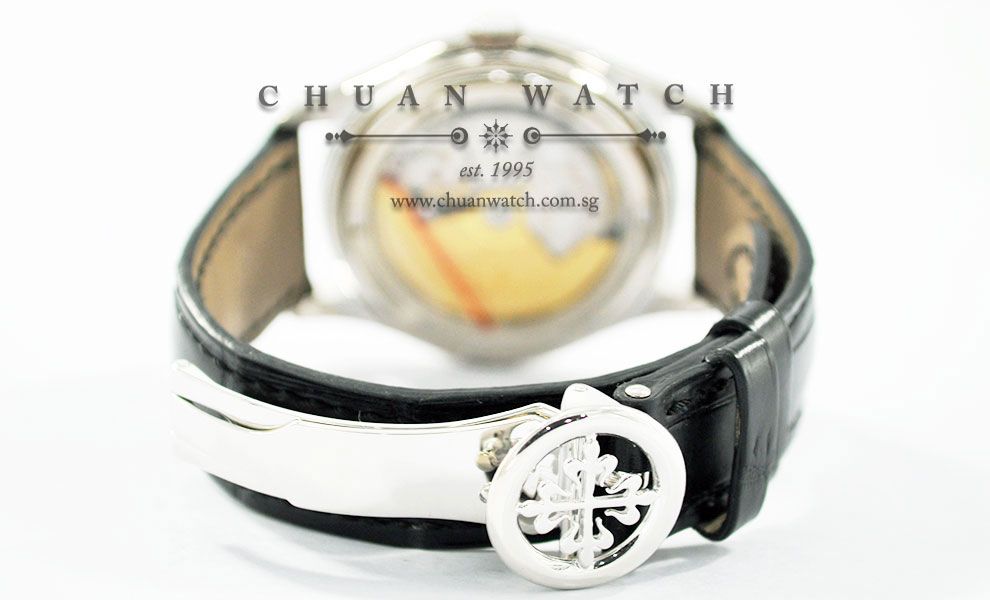 Patek Philippe Annual Calendar MoonPhase White Gold 39mm 5146G-010 Slate Grey Sunburst - Image 4