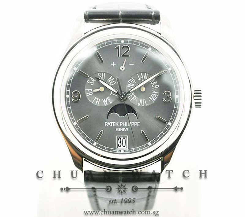 Patek Philippe Annual Calendar MoonPhase White Gold 39mm 5146G-010 Slate Grey Sunburst