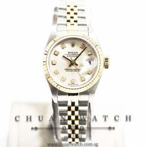 Rolex Ladies DateJust Two-Tone 26mm 79173 Silver Sunburst Diamonds - Discontinued