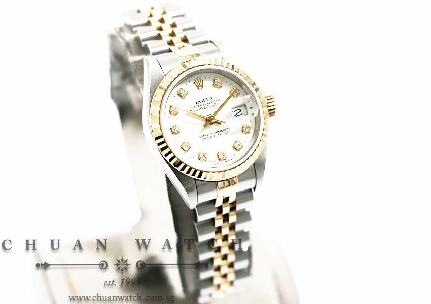 Rolex Ladies DateJust Two-Tone 26mm 69173 White Diamonds - Discontinued - Image 3