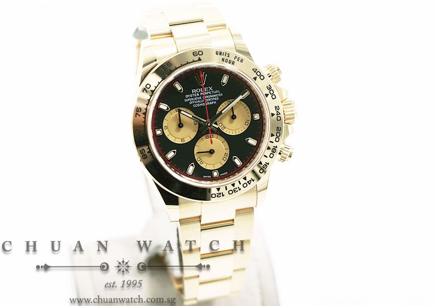 Rolex Cosmograph Daytona Yellow Gold 116508 Black-Champagne Paul Newman - Image 3