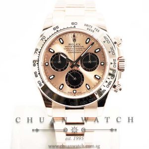 Rolex Cosmograph Daytona Everose 116505 Pink Sunburst Black Index Panda