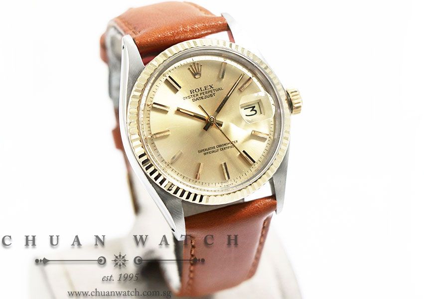 Rolex Vintage Gents DateJust Two-Tone 36mm 1601 Champagne Sunburst Index - Discontinued - Image 3