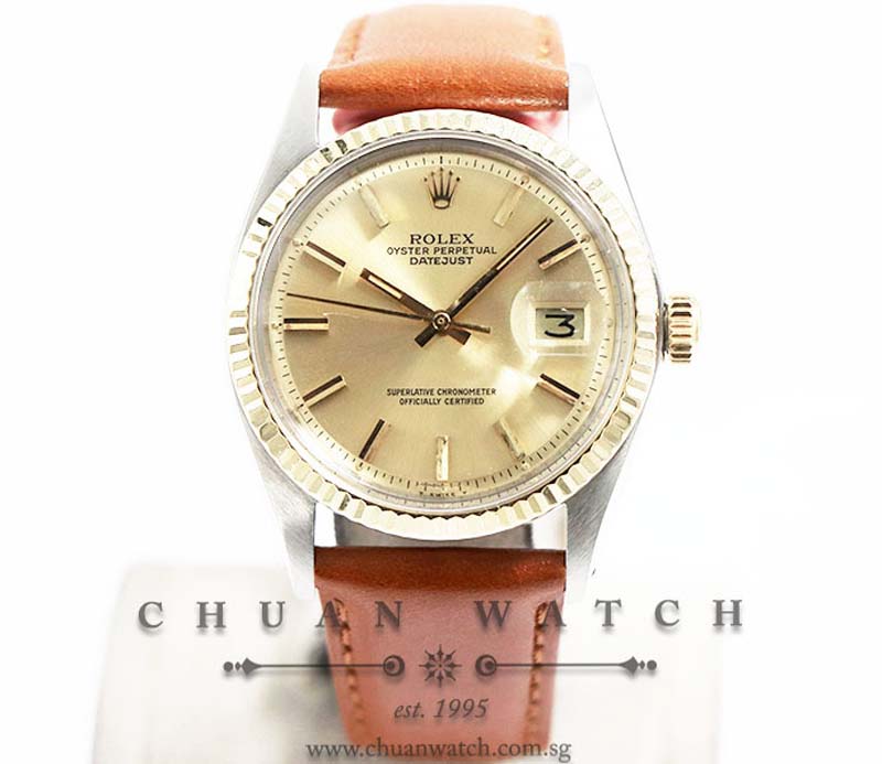 Rolex Vintage Gents DateJust Two-Tone 36mm 1601 Champagne Sunburst Index - Discontinued