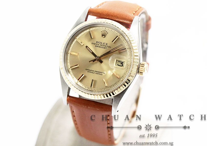 Rolex Vintage Gents DateJust Two-Tone 36mm 1601 Champagne Sunburst Index - Discontinued - Image 2