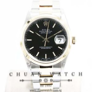 Rolex Gents DateJust Two-Tone 36mm 16203 Black Index - Discontinued