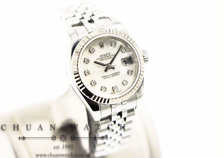 Rolex Ladies DateJust 26mm 179174 White MOP Diamonds - Discontinued - Image 3