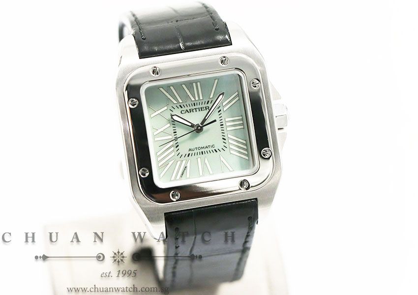 Cartier Santos 100 Midsize W20132X8 Blue MOP Roman - Discontinued - Image 3