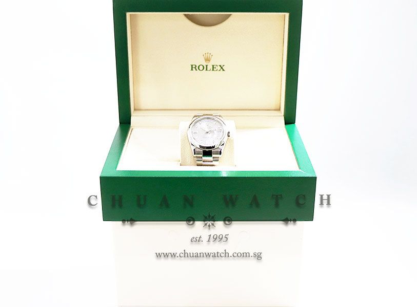 Rolex Day-Date President White Gold 36mm 118209 Rhodium Sunburst Diamonds - Discontinued - Image 5