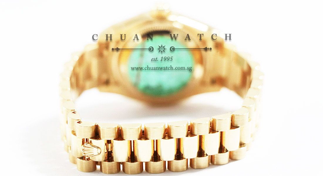 Rolex Ladies DateJust President Yellow Gold 26mm 179178 Red Sodalite Diamonds - Discontinued - Image 4