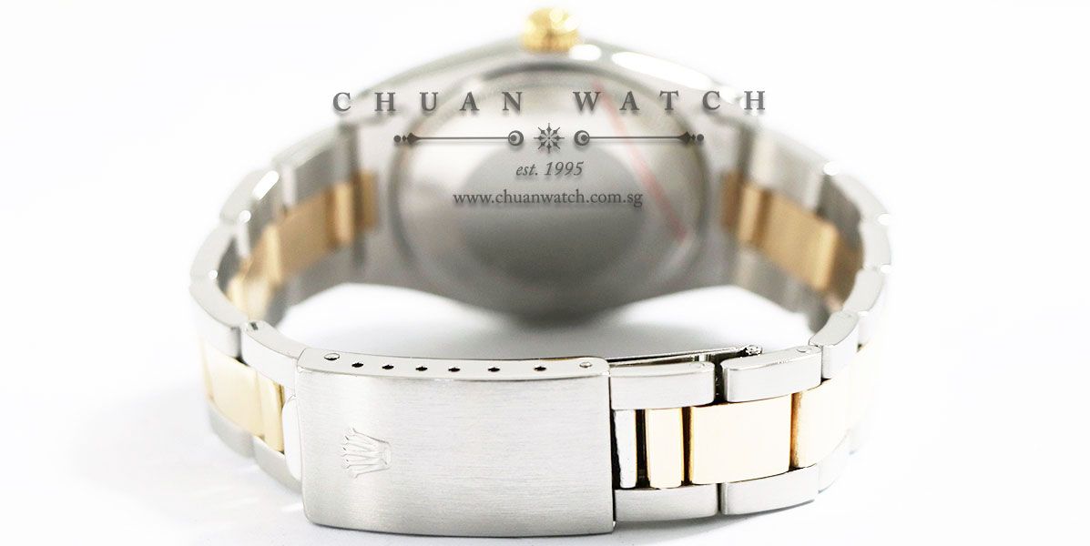 Rolex Vintage Gents Oyster Perpetual Date Two-Tone 34mm 1505 Champagne Sunburst Index - Discontinued - Image 4