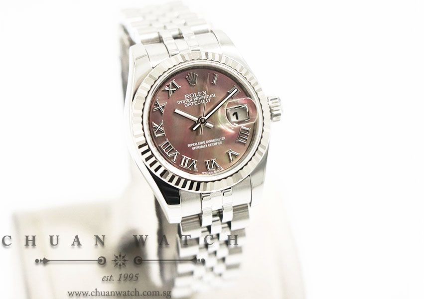 Rolex Ladies DateJust 26mm 179174 Black MOP Roman - Discontinued - Image 3
