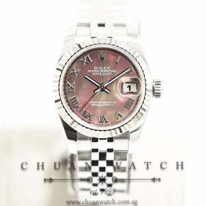 Rolex Ladies DateJust 26mm 179174 Black MOP Roman - Discontinued