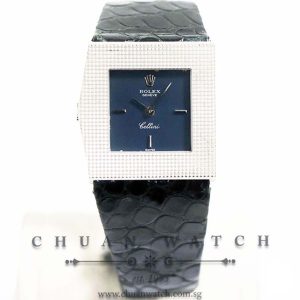 Rolex Vintage Cellini King Midas White Gold 28mm 4126 Blue Index - Discontinued