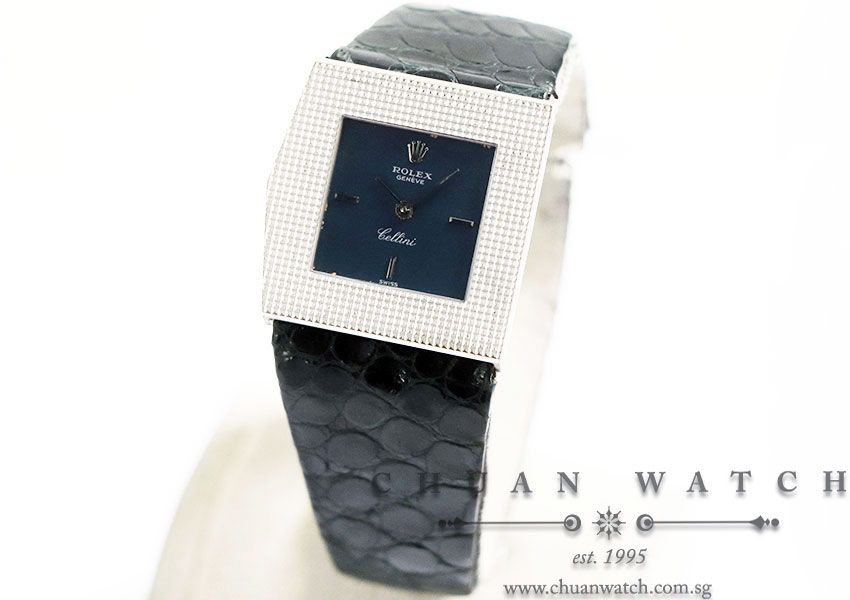Rolex Vintage Cellini King Midas White Gold 28mm 4126 Blue Index - Discontinued - Image 2