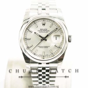 Rolex Gents DateJust 36mm 116200 Silver Sunburst Index - Discontinued