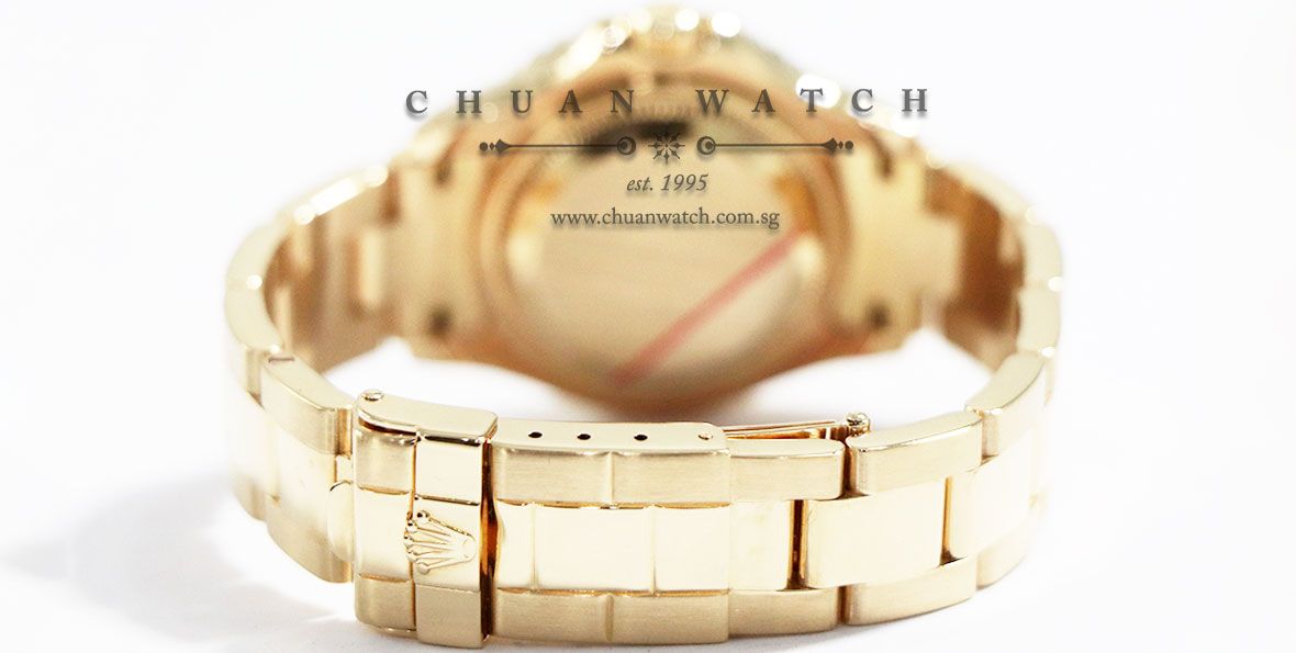 Rolex Ladies Yacht-Master Yellow Gold 29mm 69628 Blue Sunburst - Discontinued - Image 4